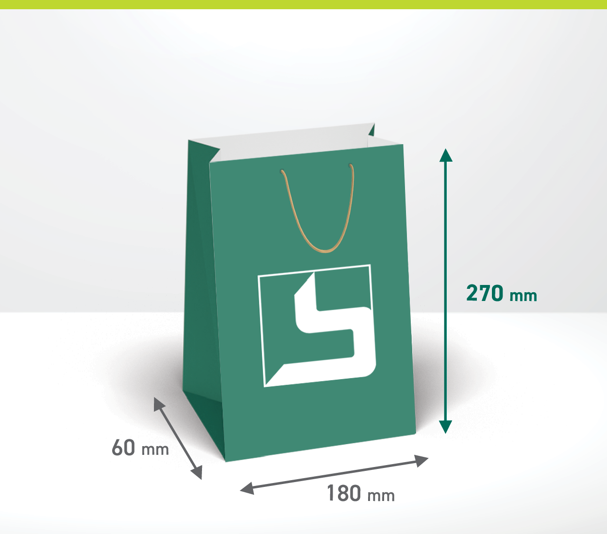 Darilna vrečka - pokončna: 180x60x270 mm (4.123-B)